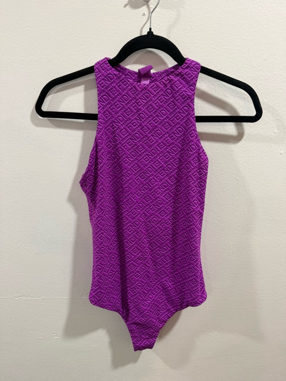 Fendi x SKIMS High Neck Bodysuit in color Colorado (Pink/Purple)